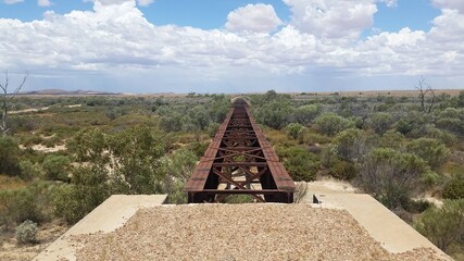 Fototapeta na wymiar Railway in the outback