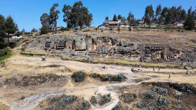 Aerial shot Ventanillas de Otuzco