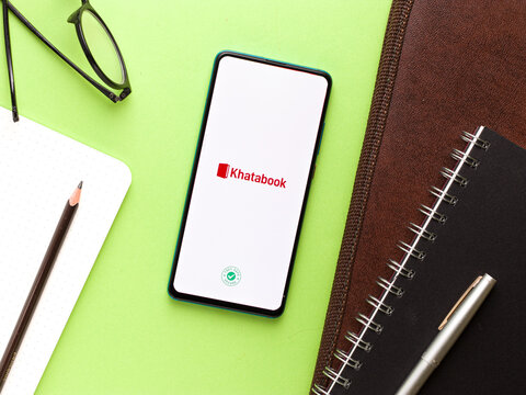 Assam, india - April 20, 2020 :  Khata book mobile app to calculated trades