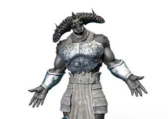 demon with horns is upset