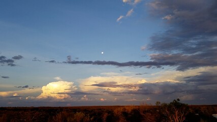 Sunset on the Australian desert