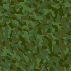 Seamless green camouflage pattern background texture © CNick