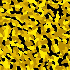 Seamless black and yellow camouflage pattern © CNick