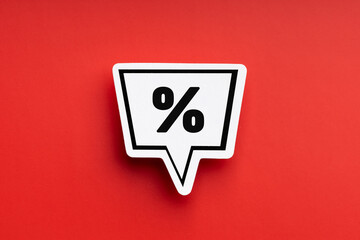 Percent Sign Speech Bubble