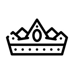 crown fairy tale line icon vector. crown fairy tale sign. isolated contour symbol black illustration
