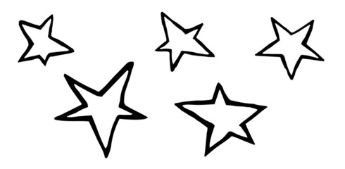 stars drawn in the doodle style.
