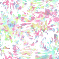 Tie dye shibori seamless pattern. Watercolour abstract texture.