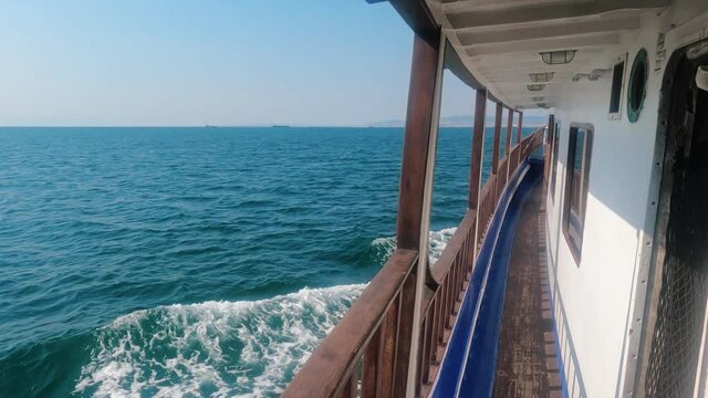 Scenes from a boat traveling from Thessaloniki city