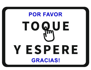 Letrero Toque El Timbre