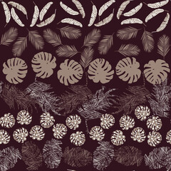 tropical foliage pattern