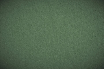 The surface of dark green cardboard. Paper texture with cellulose fibers. Paperboard wallpaper or...