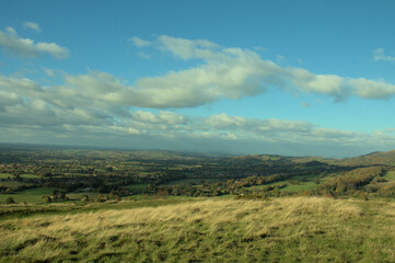 Malvern hills of England.