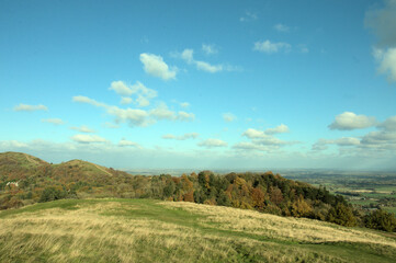 Malvern hills of England.