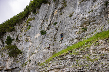 Mountain climber in the Austrian Alps - travel photography