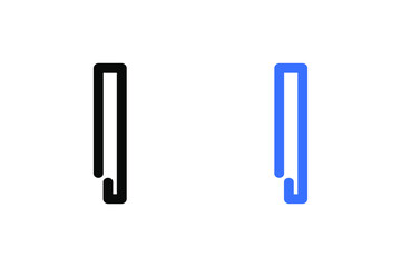 Outline Letter I Abstract Design
