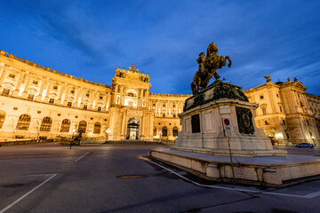 Fototapeta na wymiar The Vienna Hofburg palace - most famous landmark in the city - travel photography
