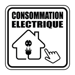 Logo consommation électrique.