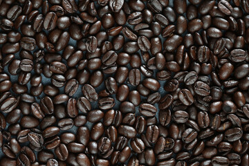 Coffee beans. Macro, close up