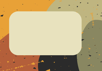 Modern template in retro style for invitations and cards with texture. Free space for text. Vector illustration