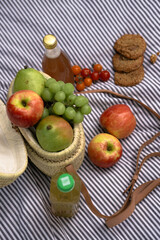 picnic at the park summer drinks grapes apples pears tomatoes cookies oatmeal grass 