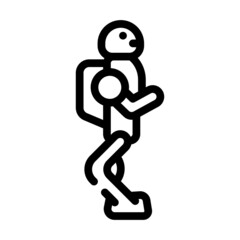 cyborg robot technology line icon vector. cyborg robot technology sign. isolated contour symbol black illustration