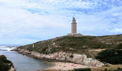 Fototapeta na wymiar Torre de Hércules de A Coruña, Galicia