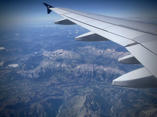 Aerial view of French alps