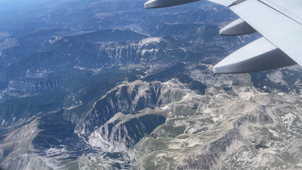 Fototapeta na wymiar Aerial view of French alps