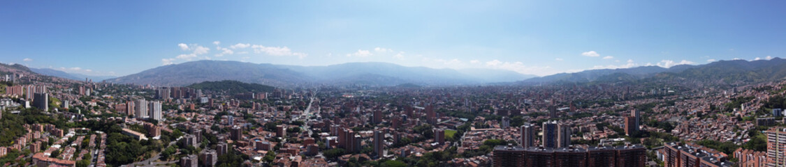 Obraz premium Panoramica occidente city of medellin, aerial photography with drone