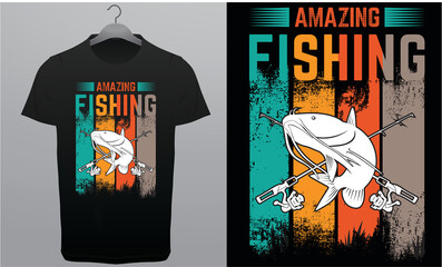 Amazing Fishing Royalty-Free T-Shirt Design Template
