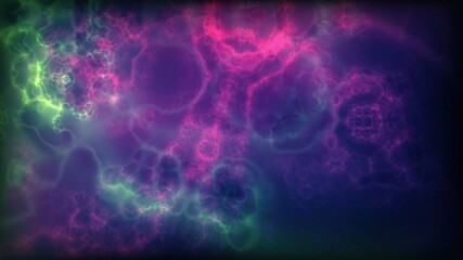 Space Flight Into A Star Field In Galaxy Clouds And Lightning Ne