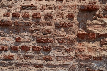 Various antique types of brickwork and white stone.