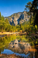 Fototapeta na wymiar Merced River, Yosemite National Park, California, USA