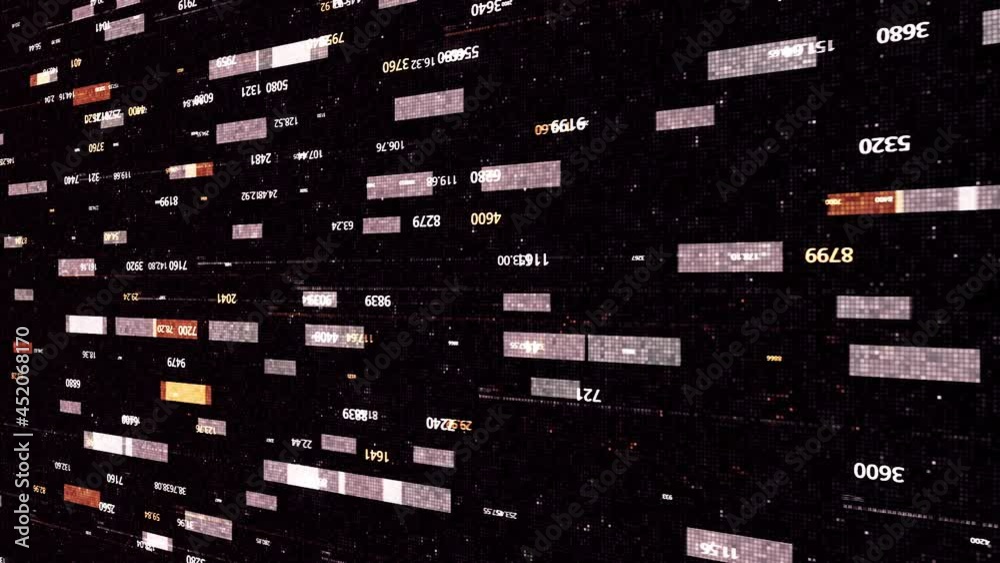 Poster abstract background with data network and analysis in process, seamless loop. animation. encrypted i