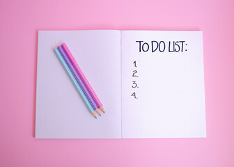 Notebook with To Do List 