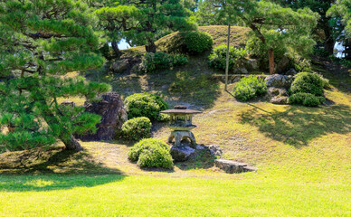 Fototapeta na wymiar 京都、二条城の本丸庭園