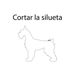 perro para recortar. cortar