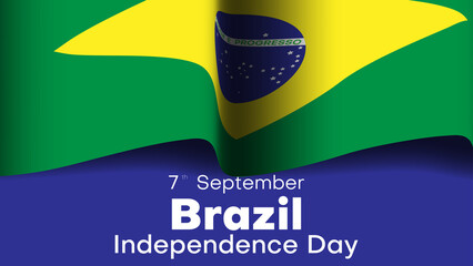 Brazil Independence Day background with flag