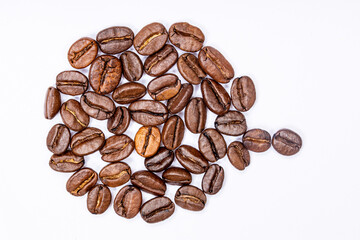 Coffee beans with a uniform color