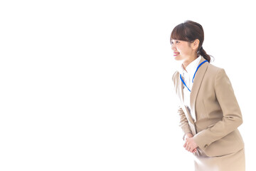 おじぎをするビジネスウーマン