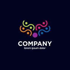 Creative company logo template. Colorful Design style. Usable For Business Brand and Creative Company. Vector Illustration.