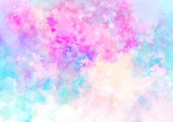 幻想的なピンクのキラキラ水彩テクスチャ背景