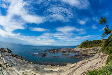 横須賀市荒崎海岸から夏の空