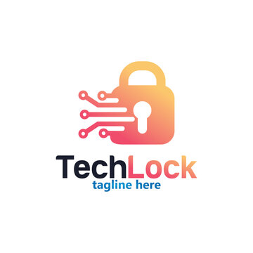 tech lock logo icon