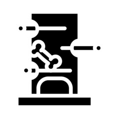 playful dog pet toy glyph icon vector. playful dog pet toy sign. isolated contour symbol black illustration