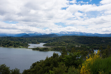 Naklejka na ściany i meble Patagonian lakes, rivers and mounts