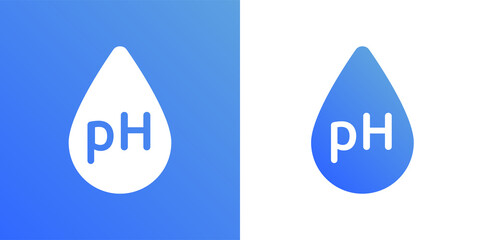 Neutral Ph drop icon vector illustration.