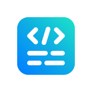 Code icon. Coding symbol vector illustration