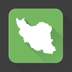 Iran map with borders isolated on background