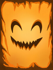 Fototapeta premium Illustration halloween smile pumpkin wallpaper